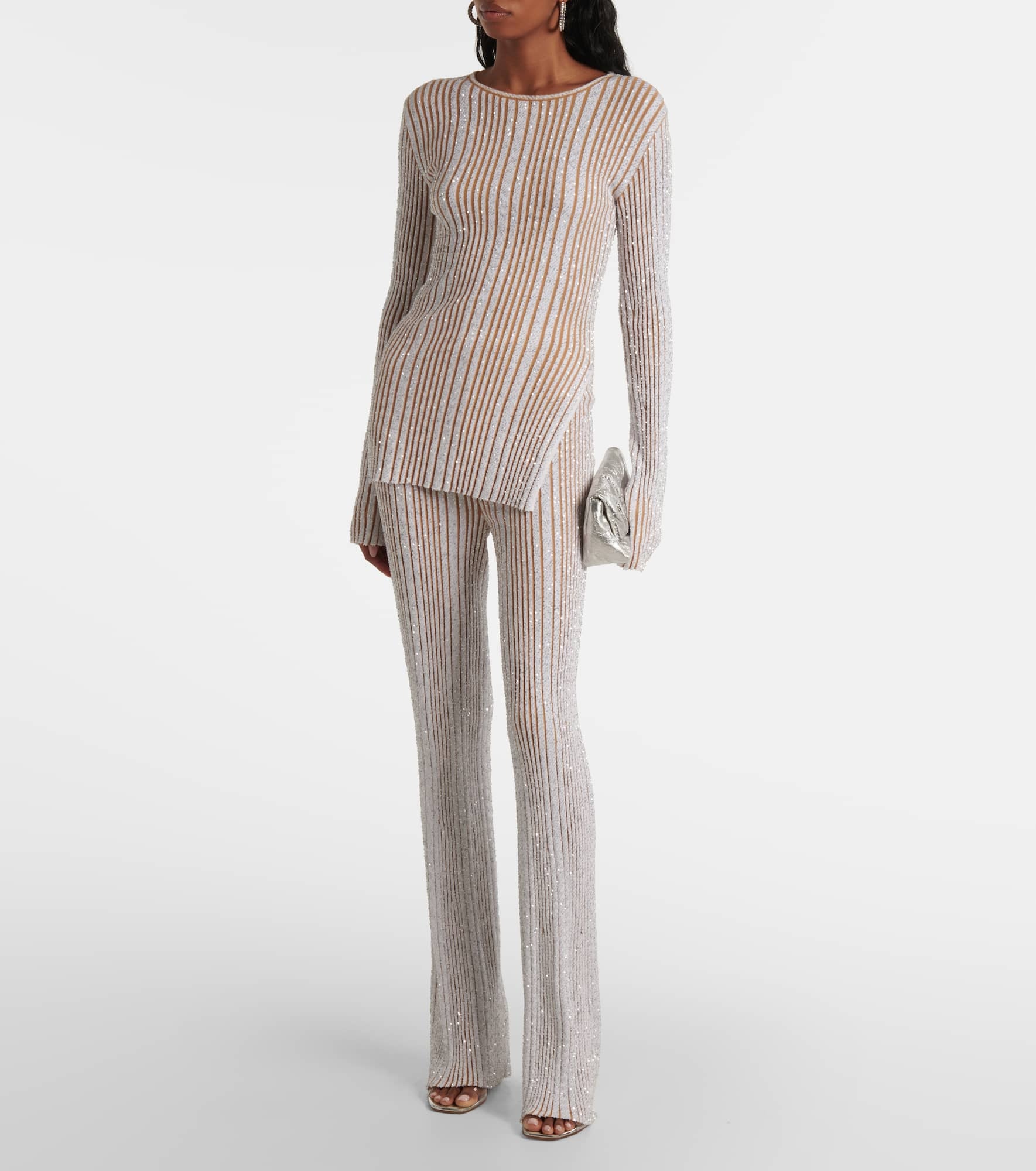 Sequined striped sweater - 2