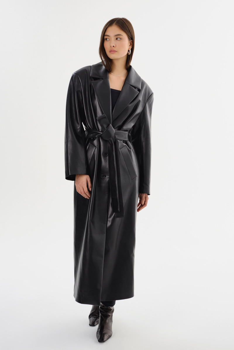 SARITA | Recycled Leather Maxi Coat 12