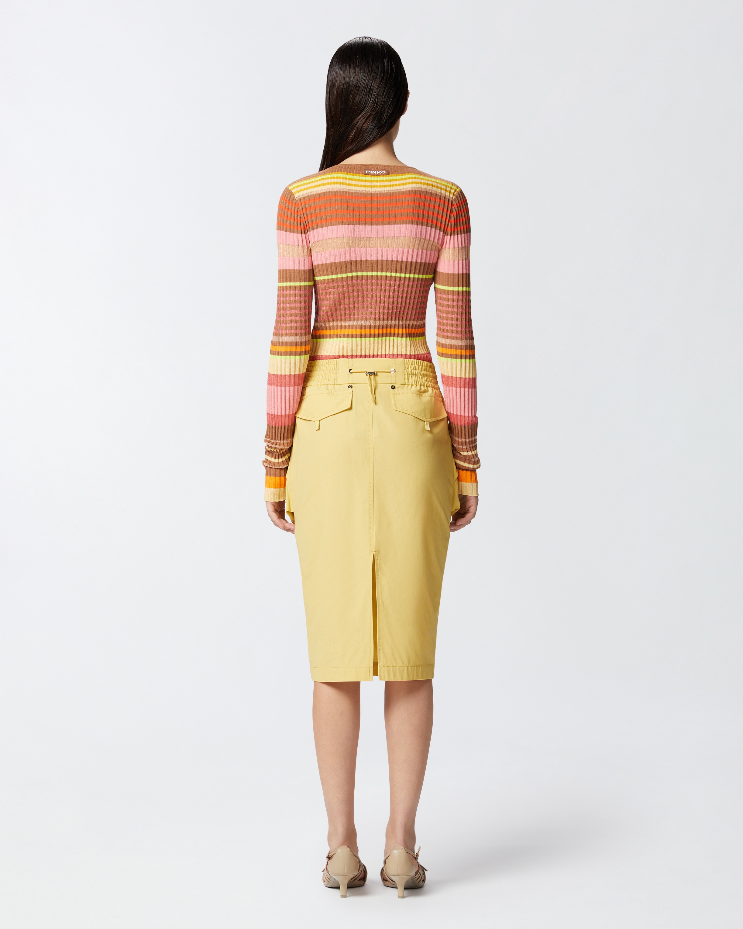 SLIM-FITTING MULTICOLOURED STRIPED SWEATER - 4