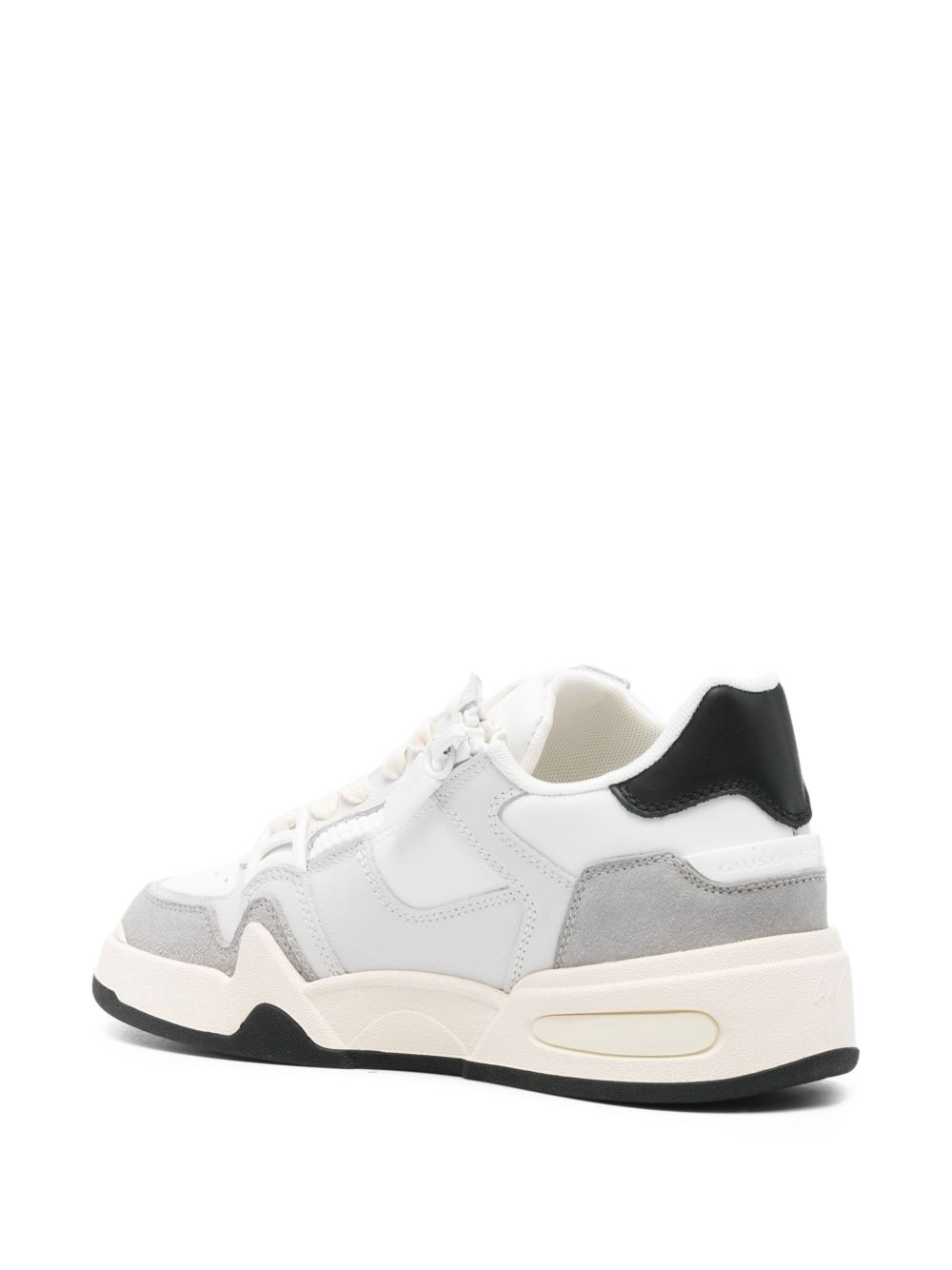zip-detail leather sneakers - 3