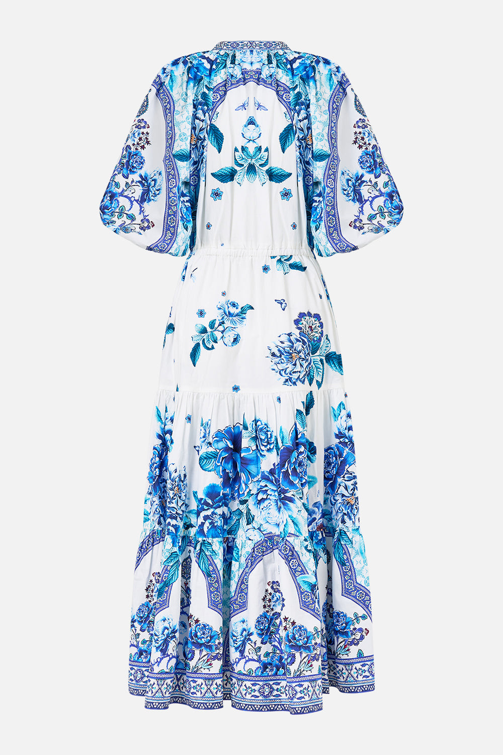 PUFF SLEEVE MIDI SHIRT DRESS - 8
