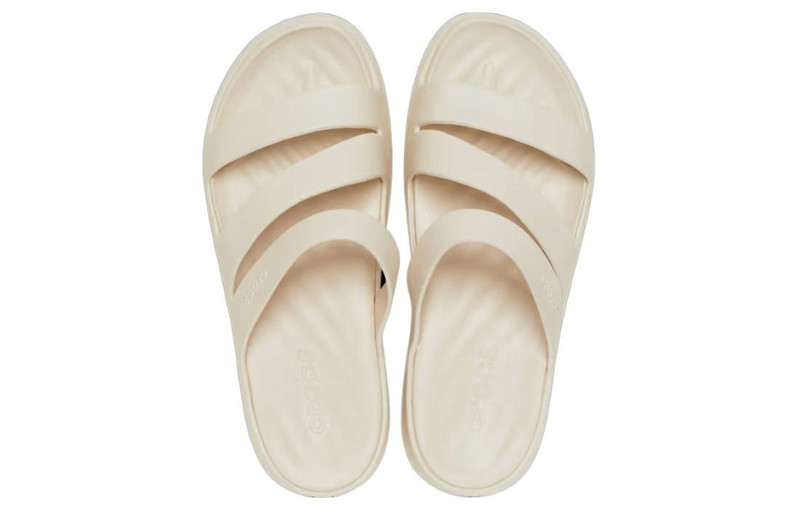 crocs (WMNS) Crocs Getaway Strappy Slides 'Cream White' 209587-160 outlook