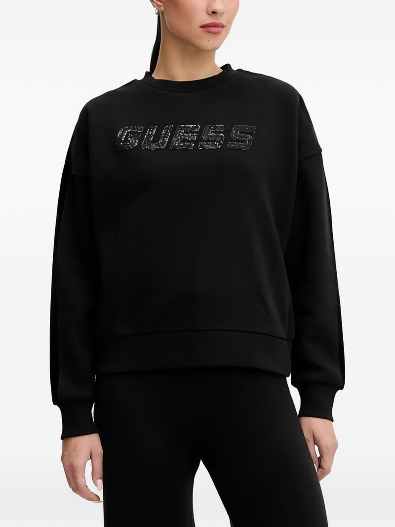 velvet panel sweatshirt 1