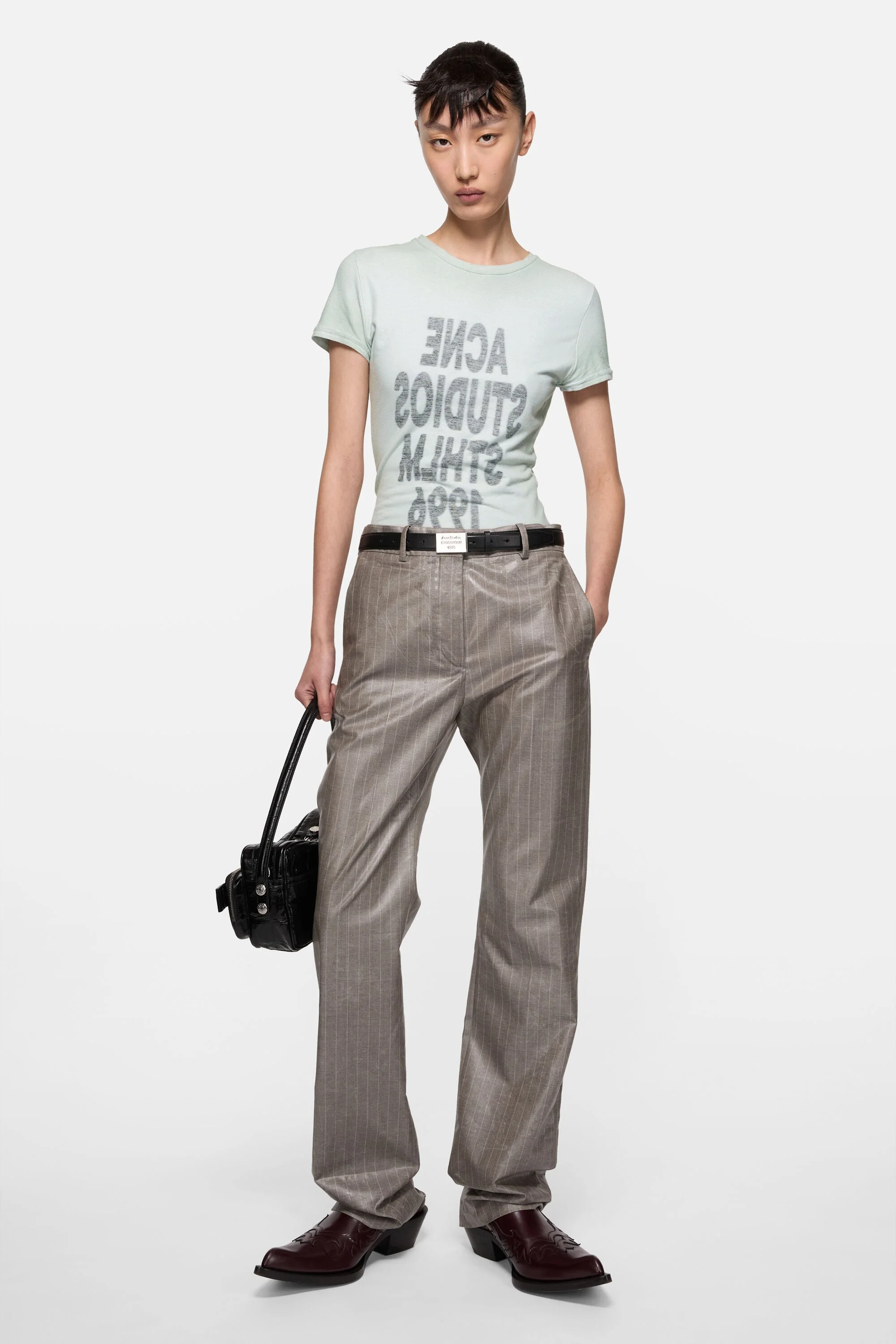 Layered jersey t-shirt - Cold grey - 1