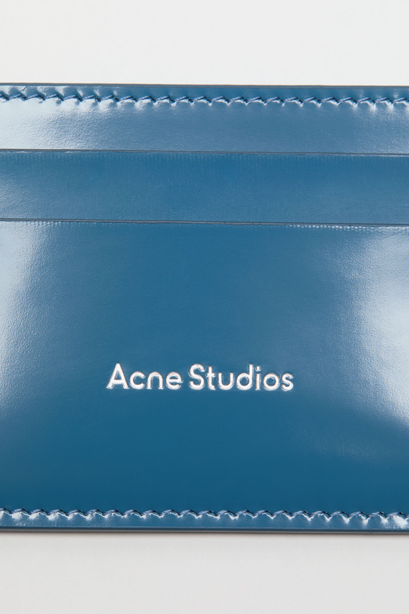 Leather card holder - Denim blue 5