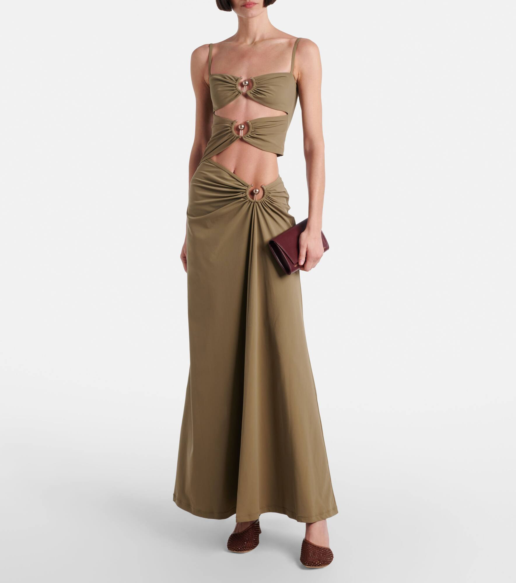 Orbit ruched maxi dress - 2