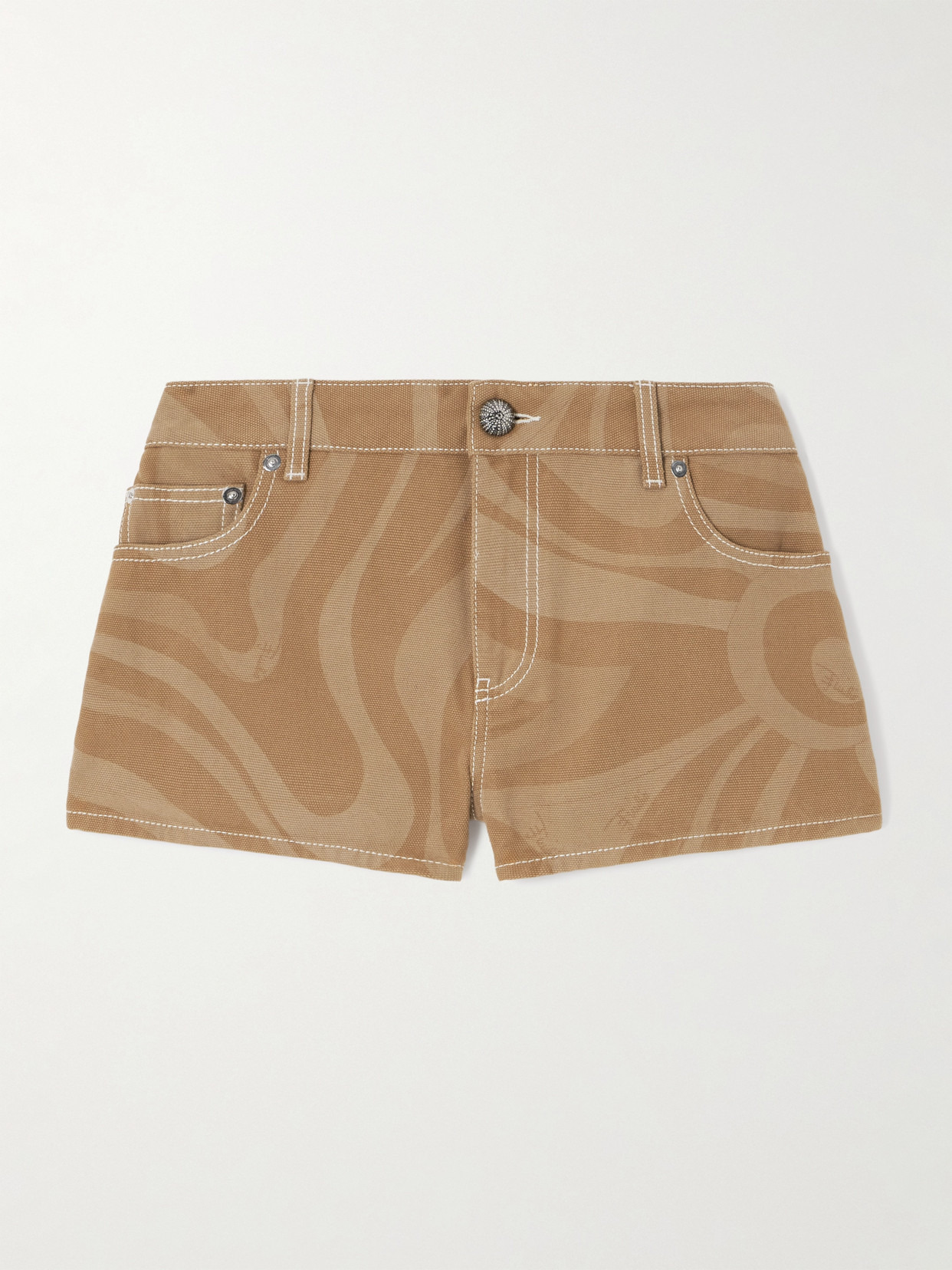 Printed Cotton-canvas Shorts - 1