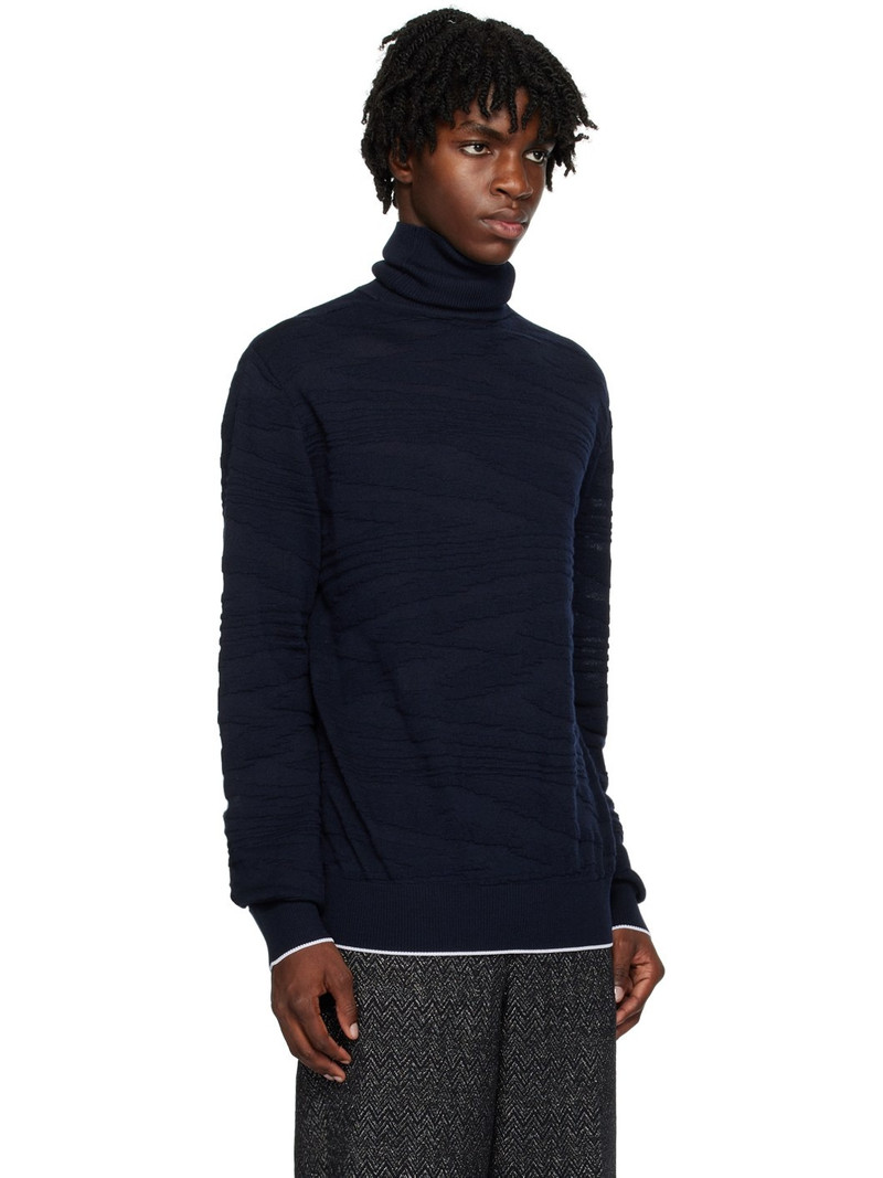 Navy Graphic Turtleneck 2