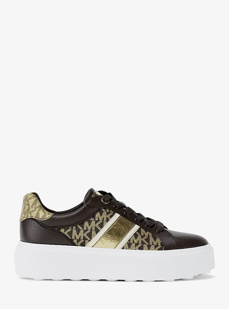 Romey Signature Logo Stripe Platform Sneaker - 1