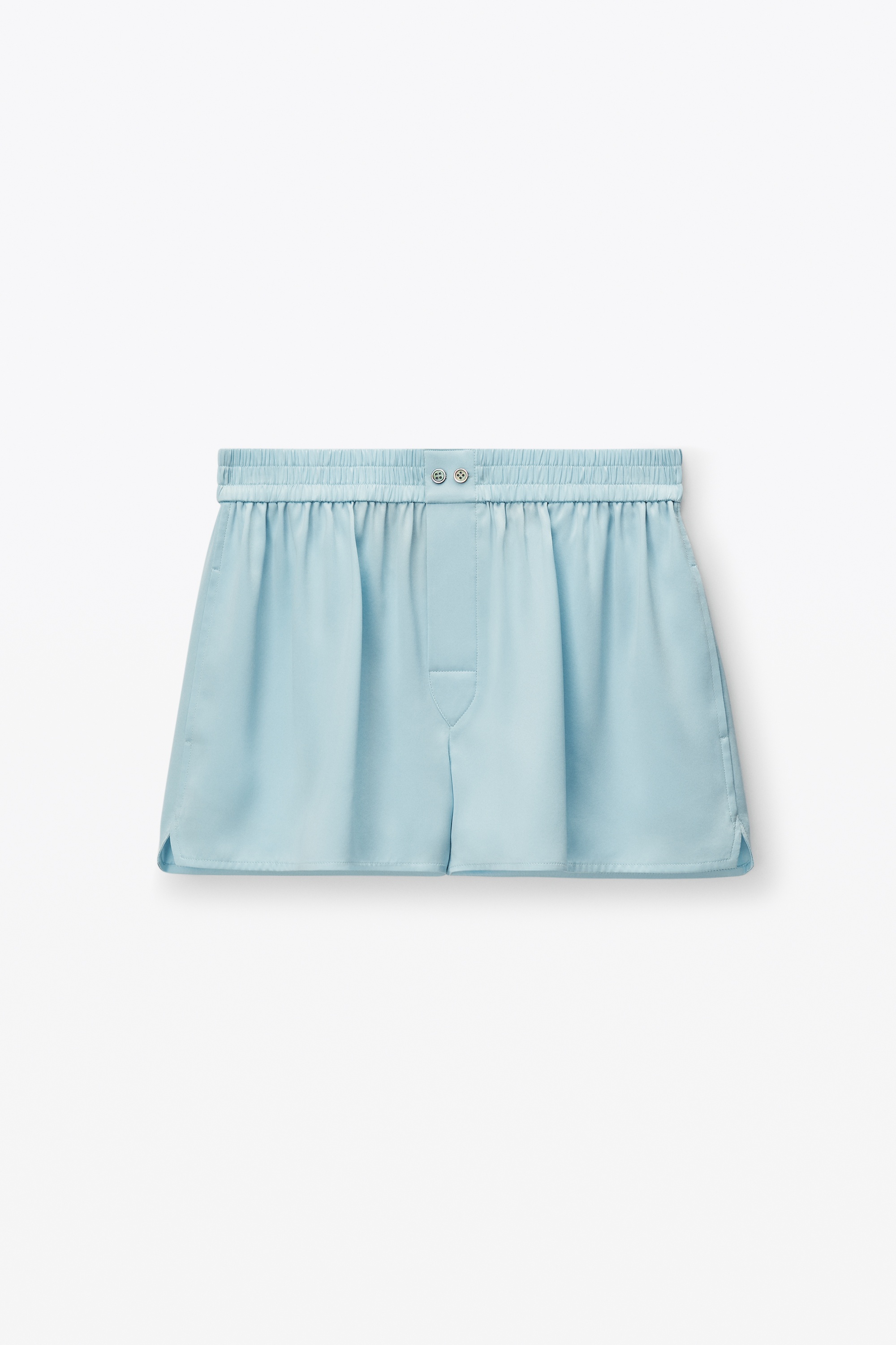 Cutout Logo Boxer Short in Silk - 1