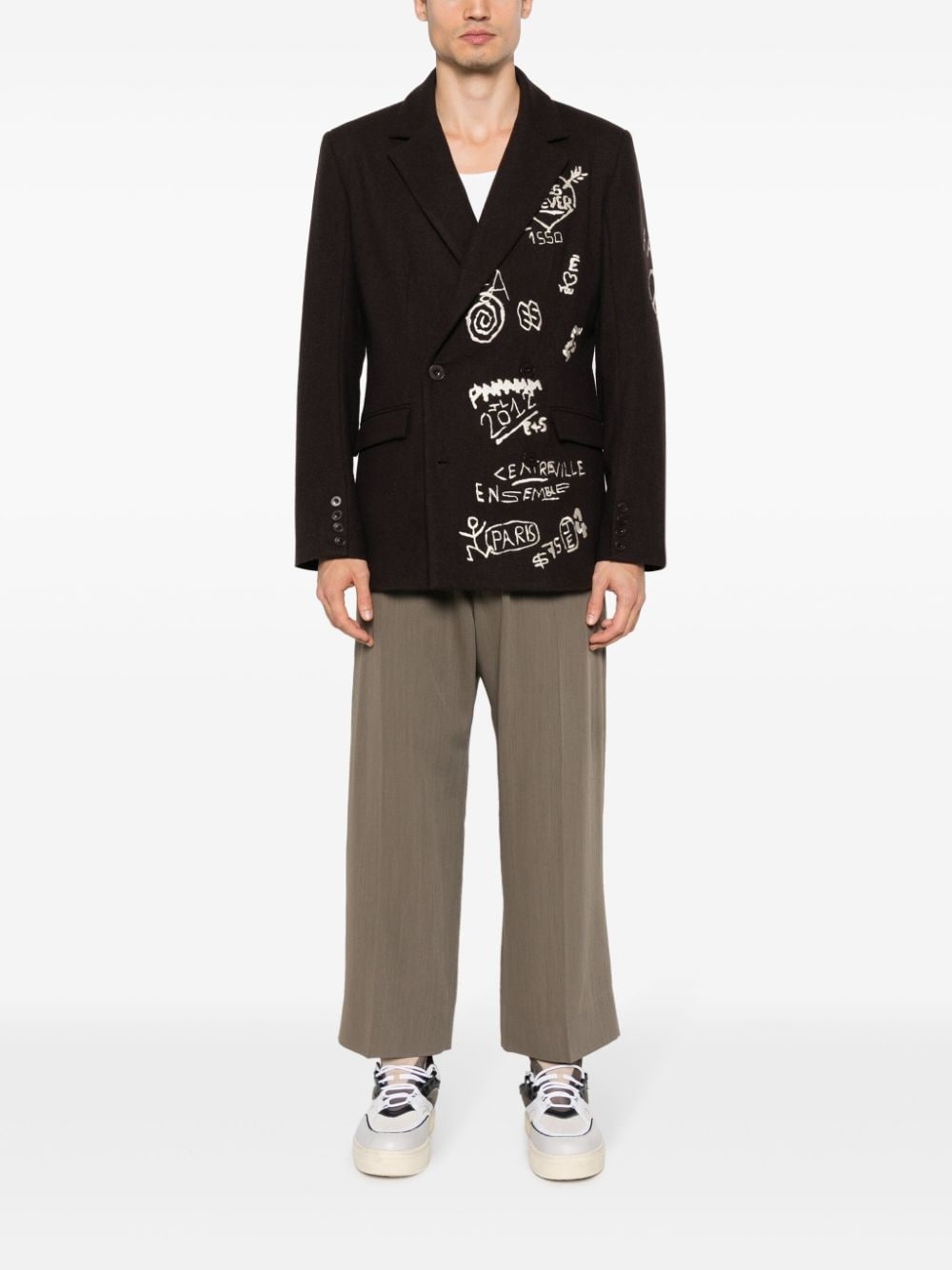 Verneuil embroidered-motif blazer - 3