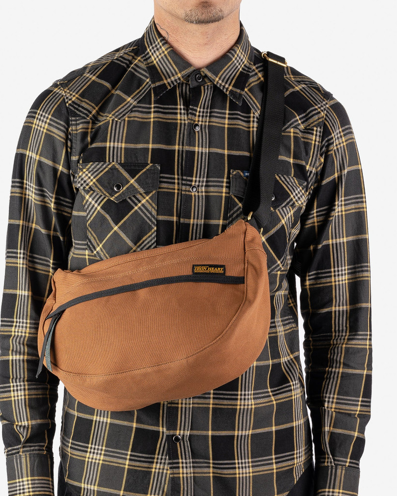 Iron Heart IHE-19-BRN 17oz Duck Small Shoulder Bag - Brown outlook