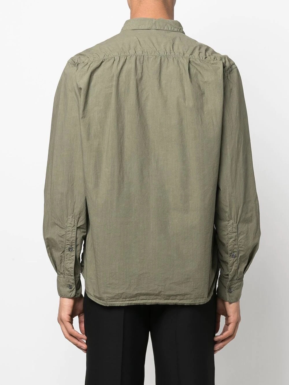 gathered seam-detail cargo shirt - 4