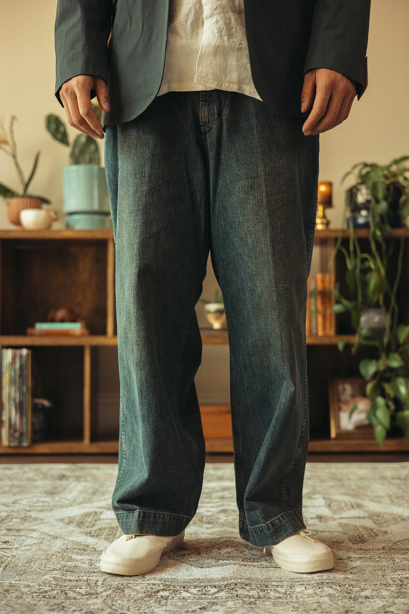 BEAMS PLUS Denim MIL Trousers Double Dye - Used outlook