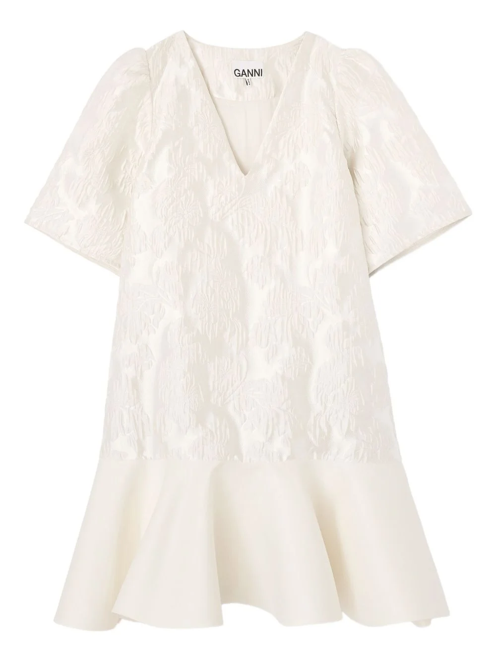 V-neck mini dress - 1