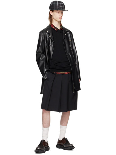 UNDERCOVER Black Pleated Skirt outlook
