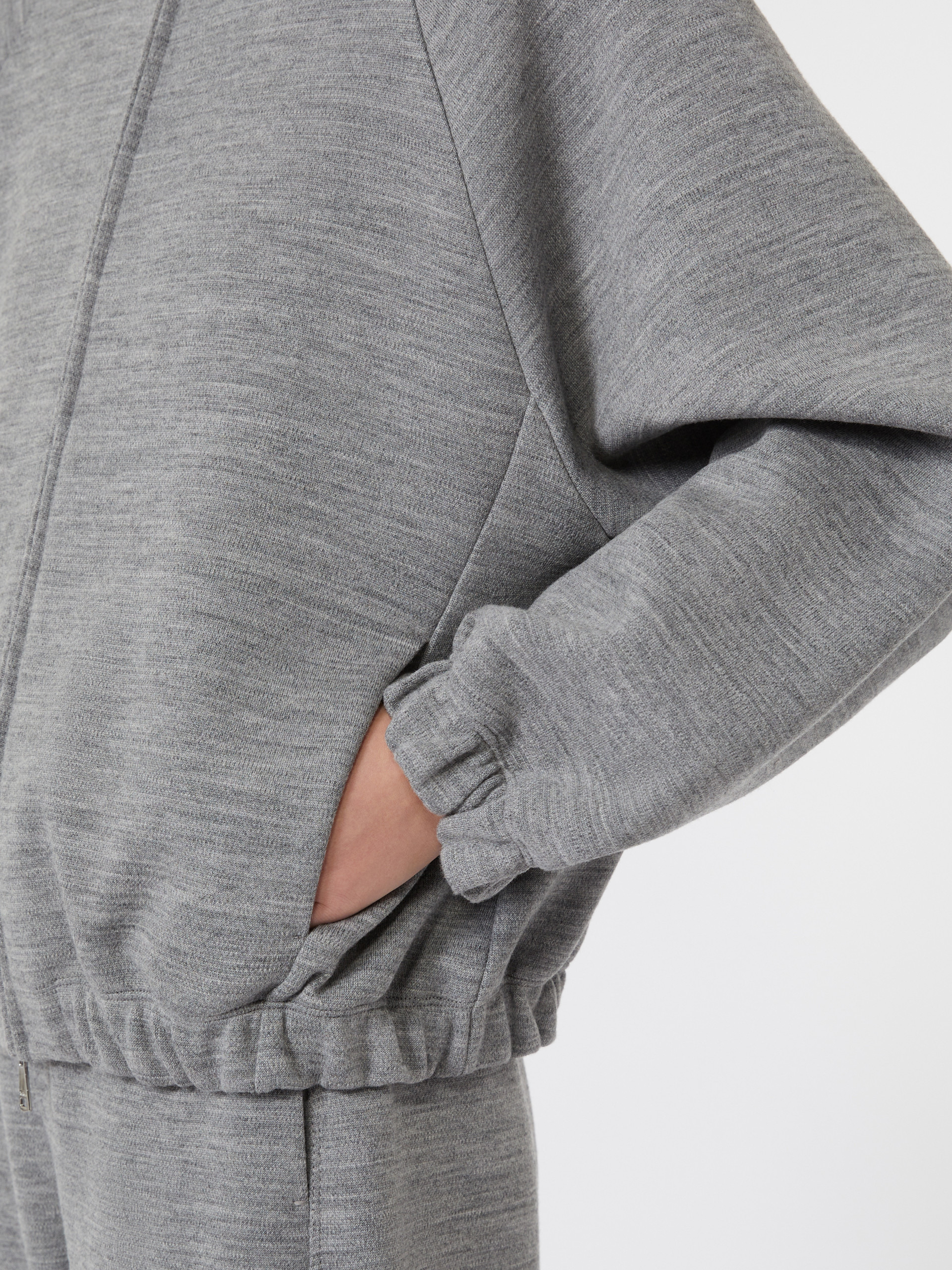 FRINE Sweatshirt in double-faced wool and cotton jersey - 5