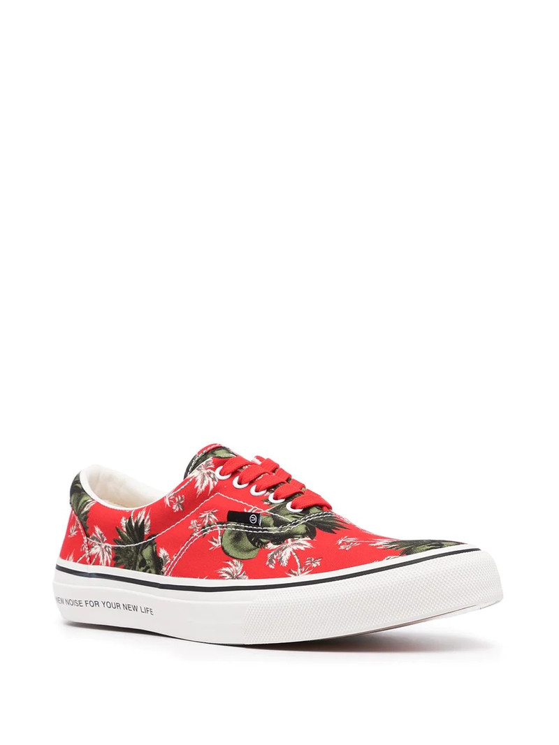 UNDERCOVER palm tree-print sneakers outlook
