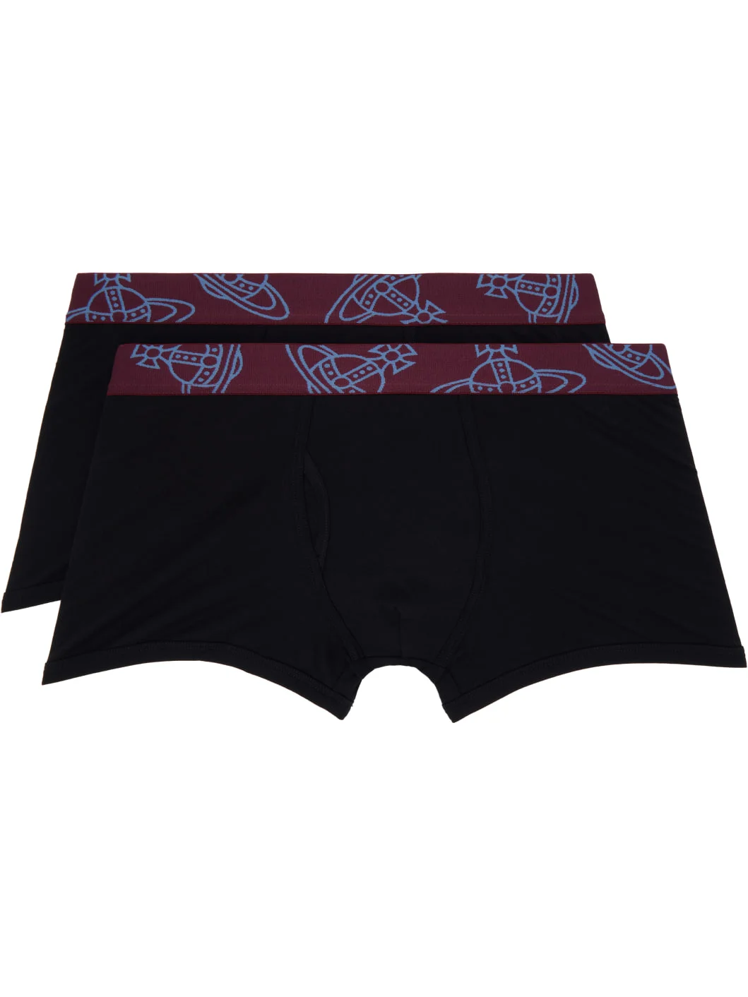 Two-Pack Black Cotton Boxer Briefs - 1