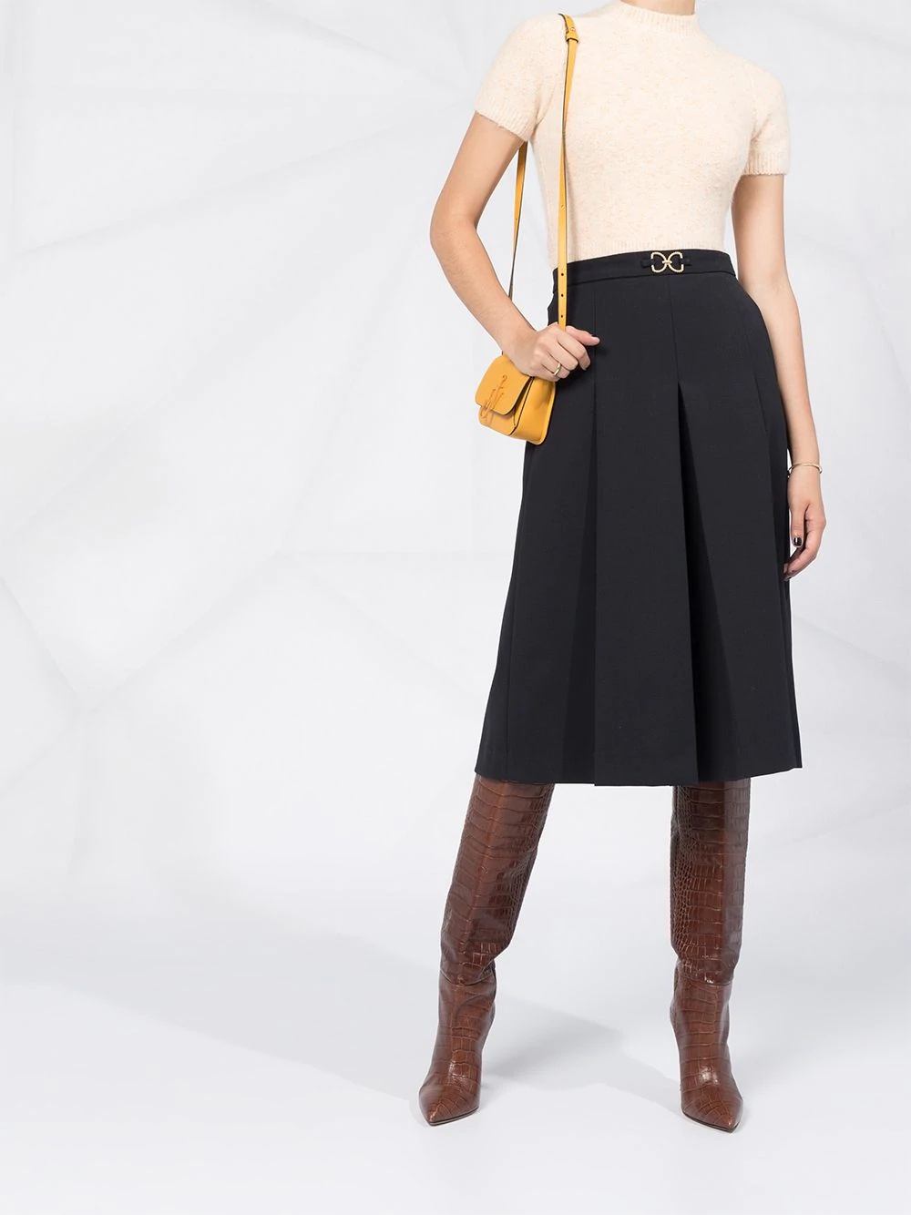 high-waist pleated culottes - 2