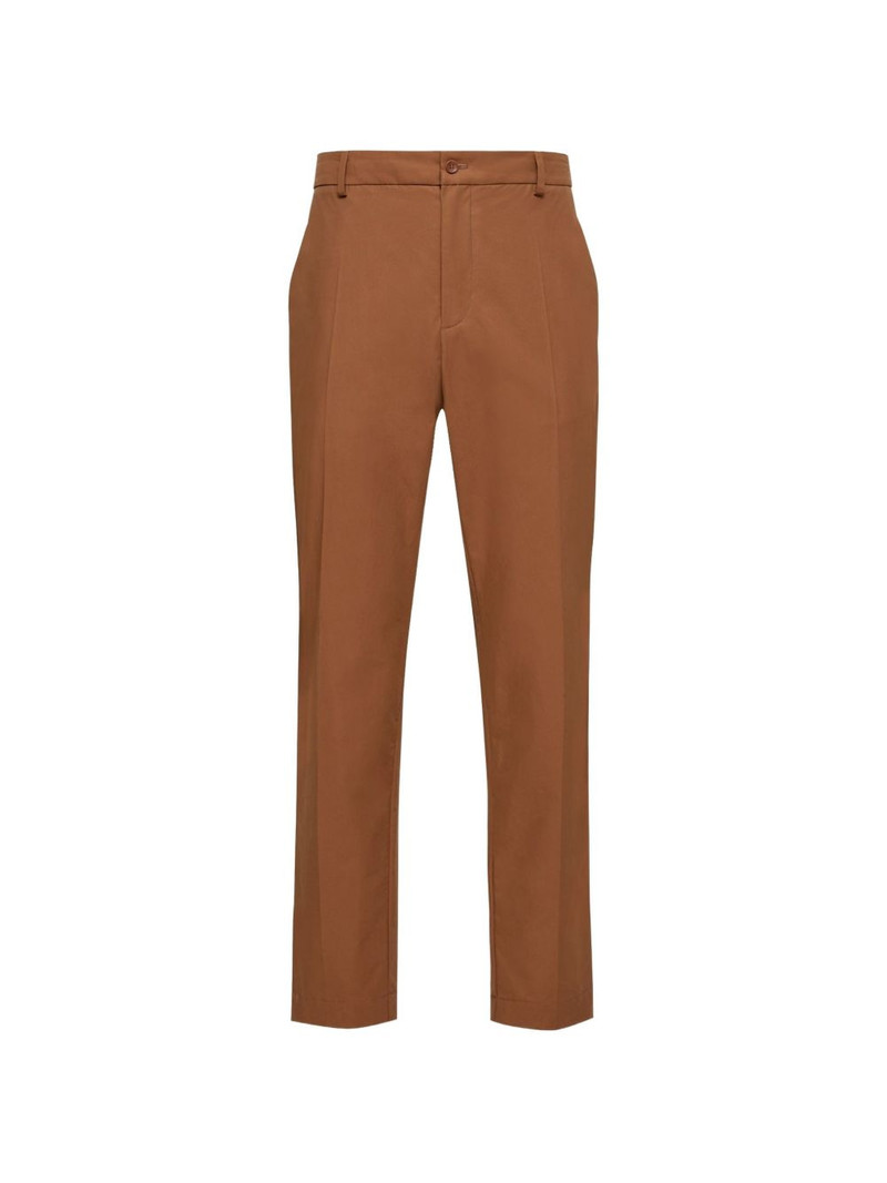 Technical pleated cotton trousers 1