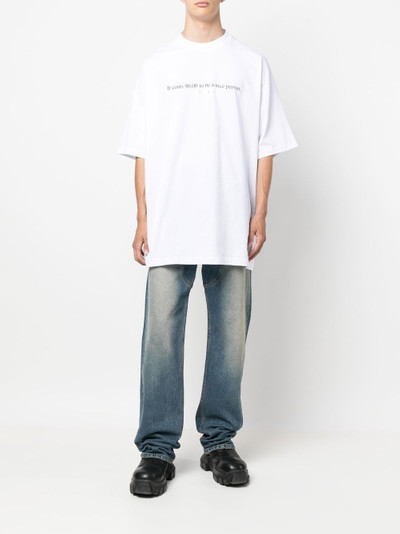 VETEMENTS slogan-print T-shirt outlook