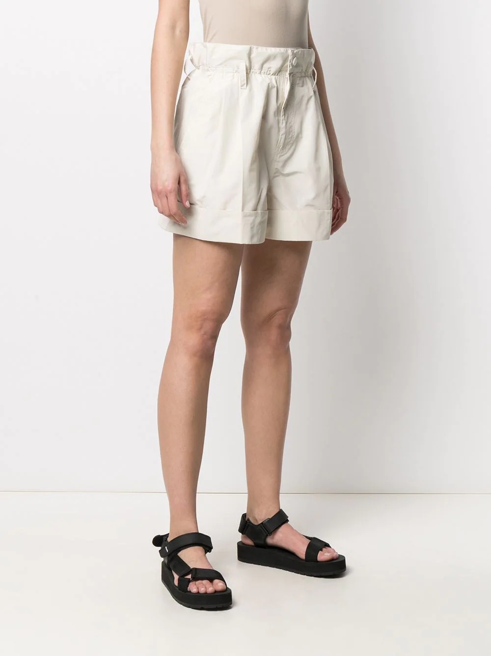 paperbag-waist shorts - 3