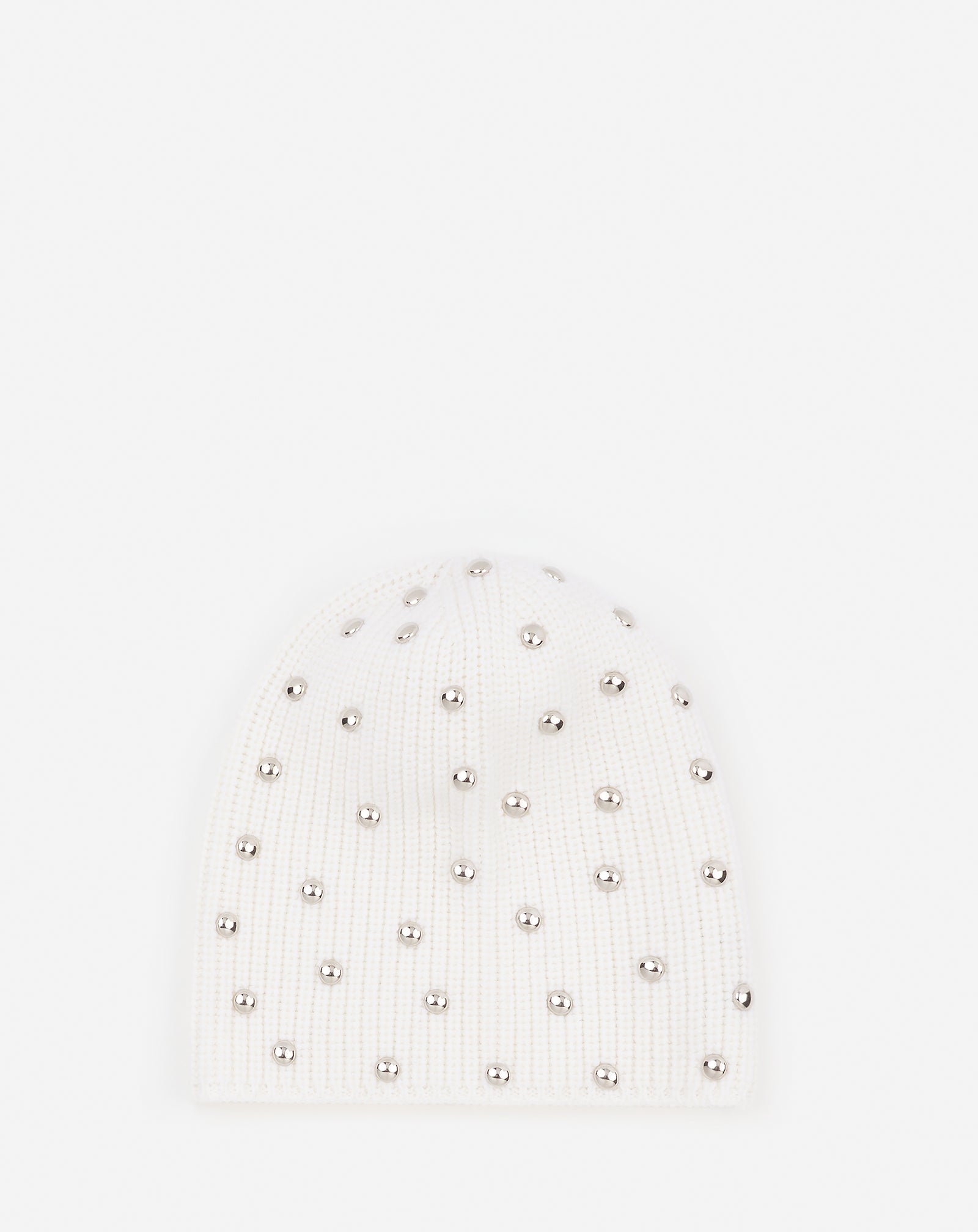 STUDDED WOOL KNIT BEANIE - 4