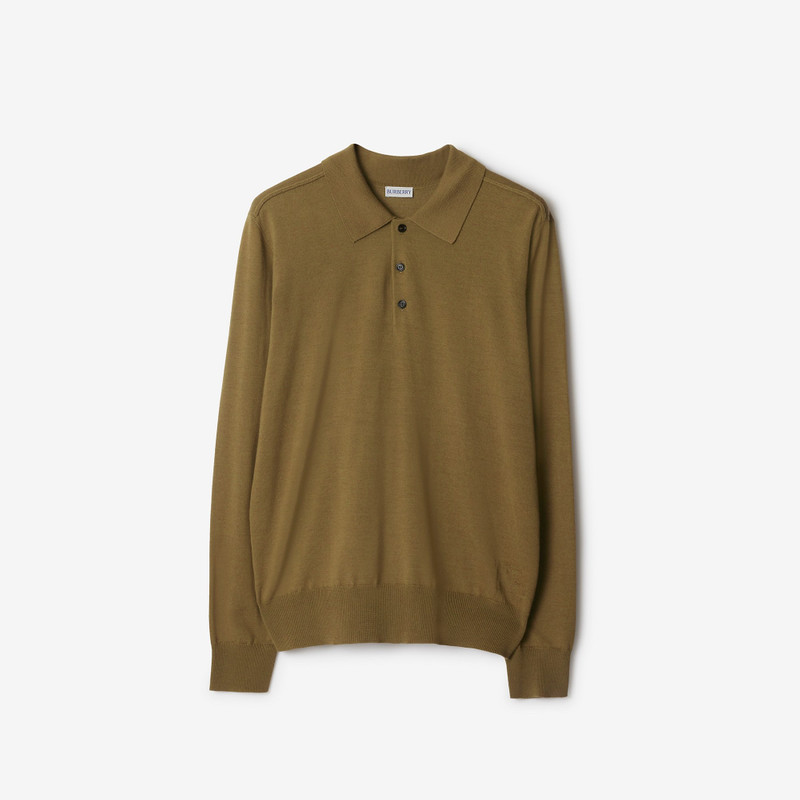 Long-sleeve Wool Polo Shirt 1