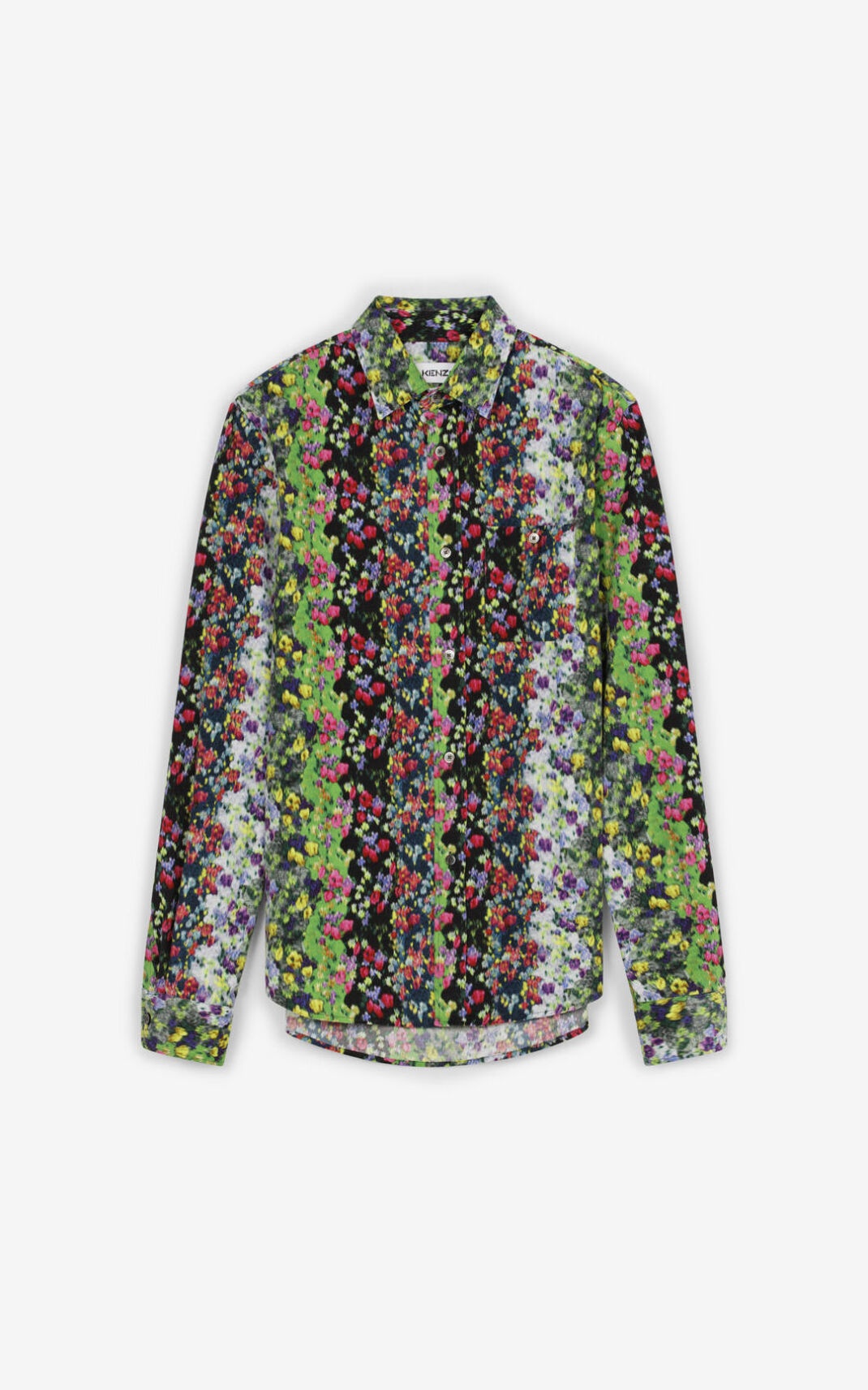 'Blurred Flowers' casual shirt - 1