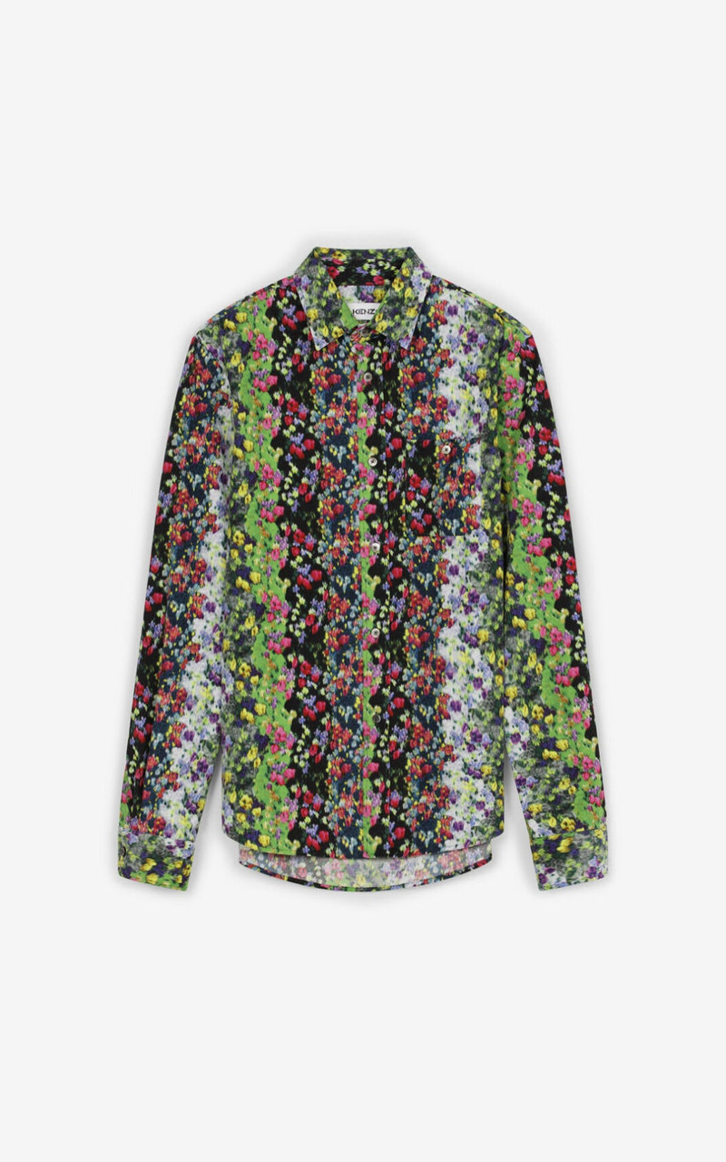 'Blurred Flowers' casual shirt 1