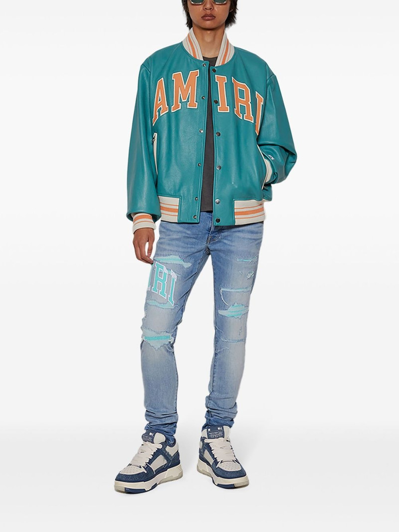 AMIRI leather bomber jacket outlook