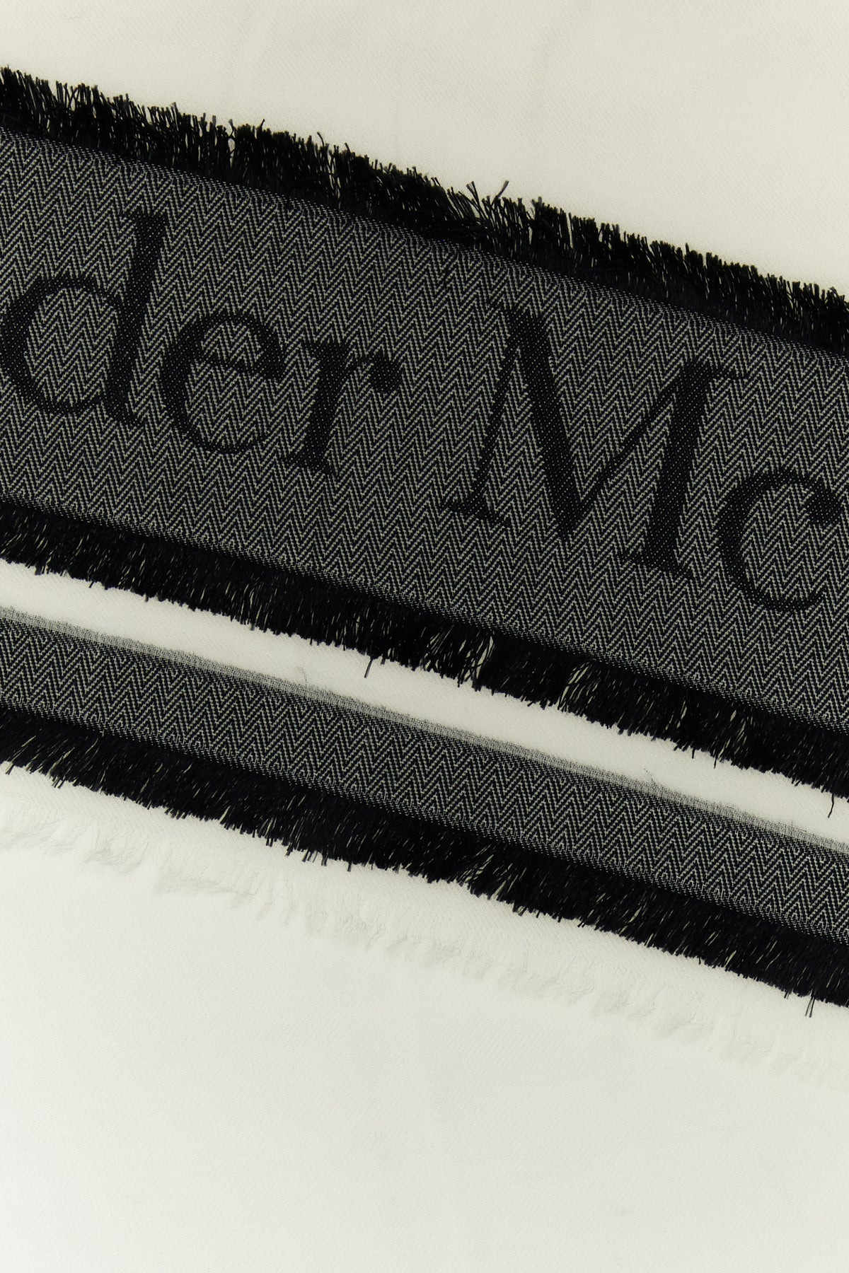 Ivory wool blend foulard - 2