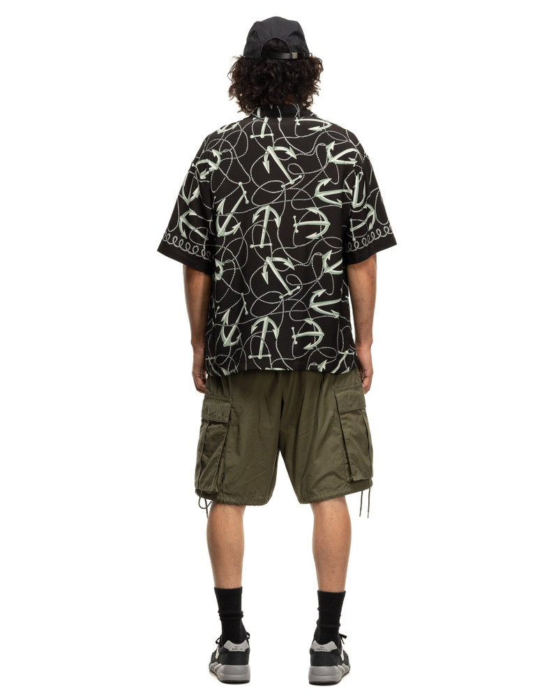 Anchor Hawaiian Shirt SS Black 3