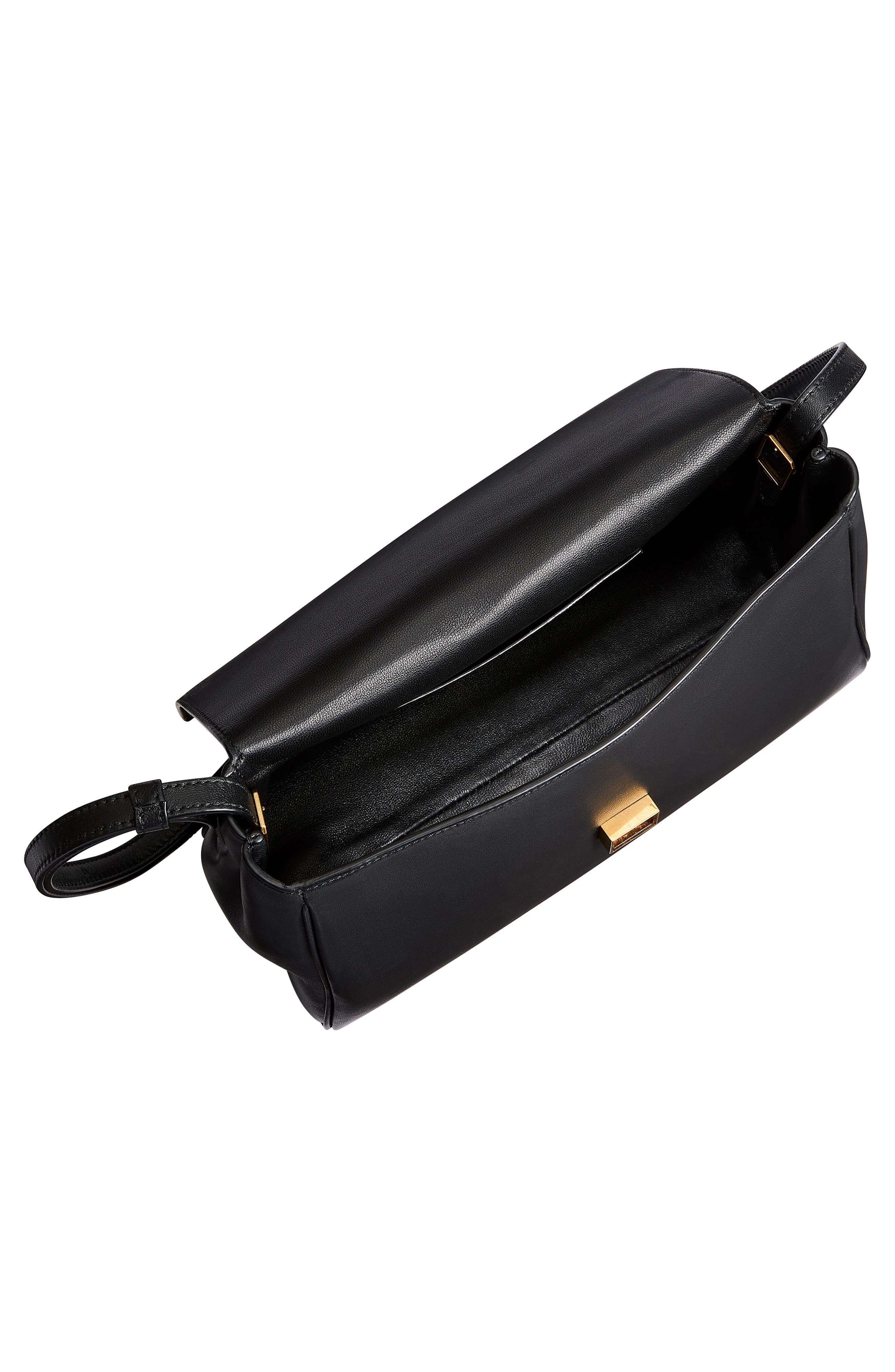 Khaite Audrey Leather Crossbody Bag in Black 200 at Nordstrom - 4