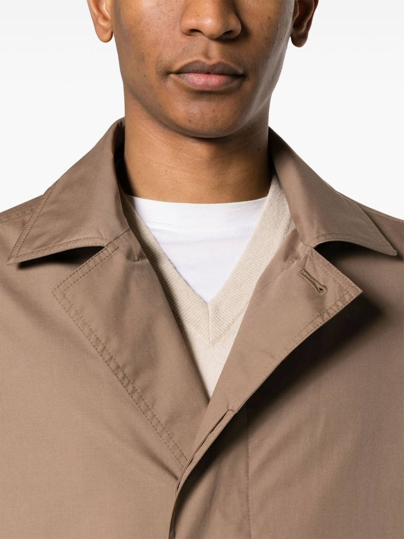 single-breasted lightweight maxi coat 5