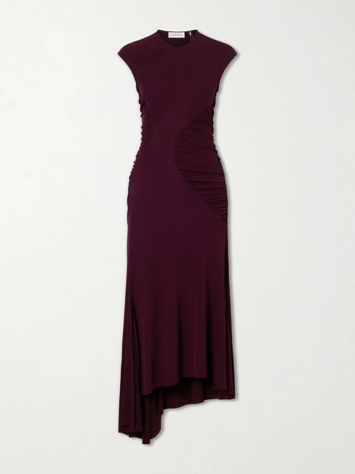 Gathered Jersey Midi Dress - 1