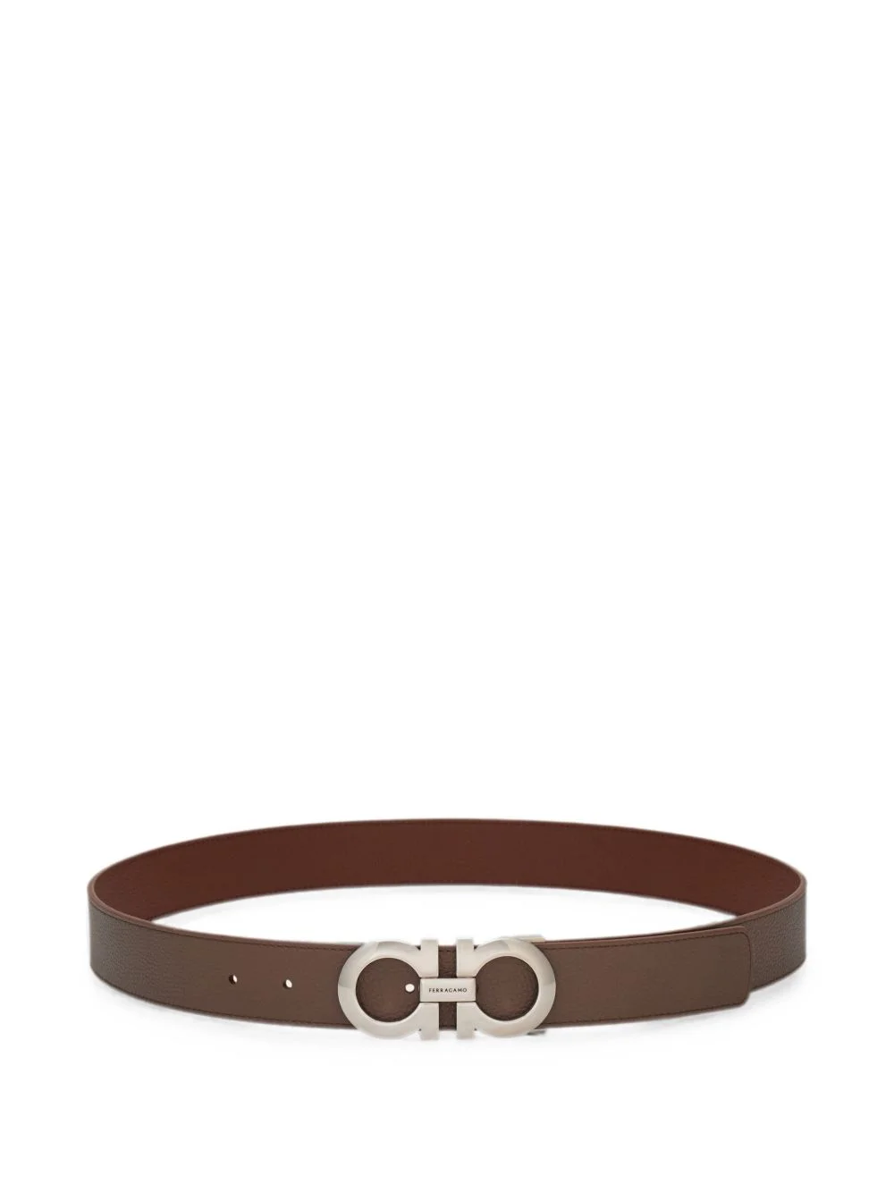 Gancini-buckle leather belt - 1