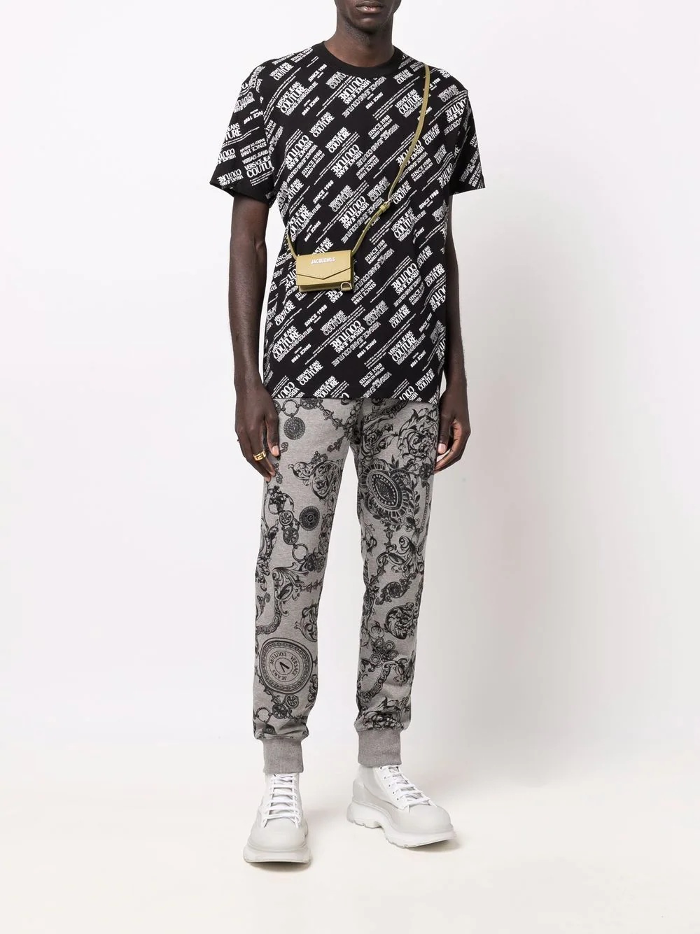 baroque-pattern print track pants - 2