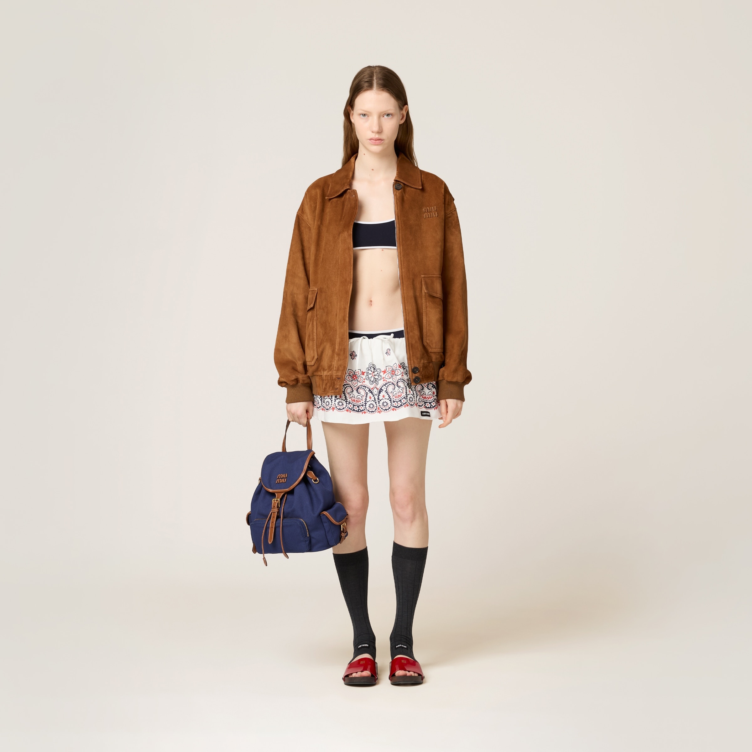 Suede blouson jacket - 2