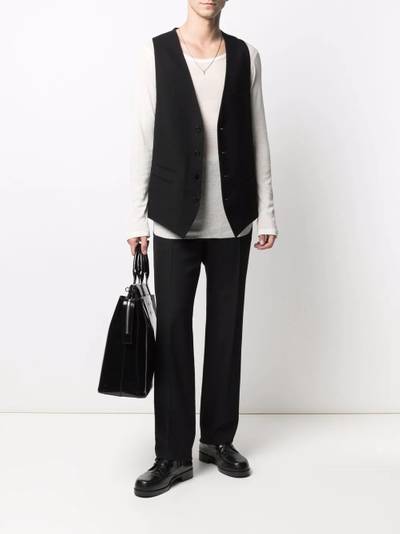 Ann Demeulemeester ribbed long-sleeve top outlook