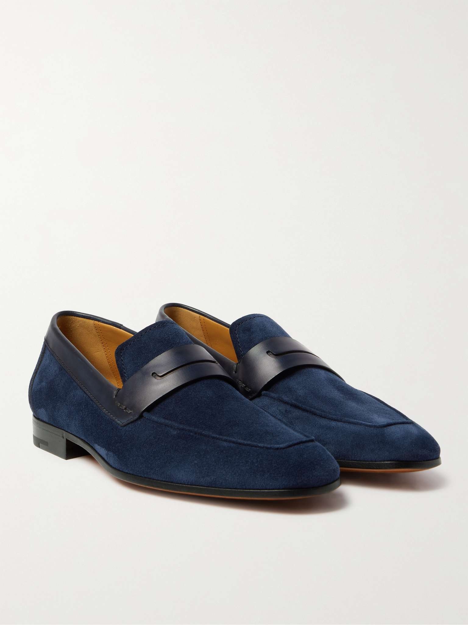 Lorenzo Leather-Trimmed Suede Loafers - 4