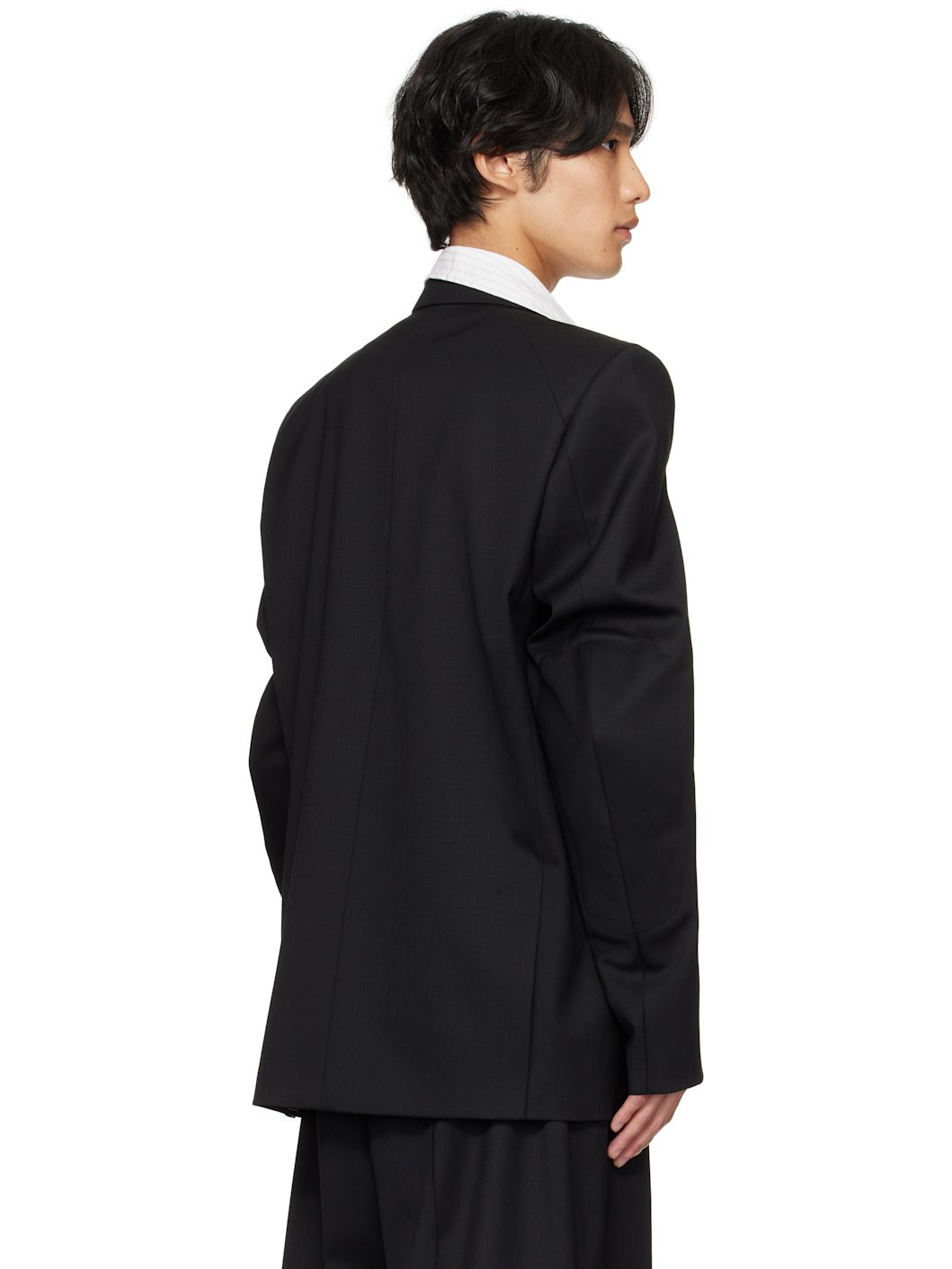 Black Biker Tailored Blazer - 3