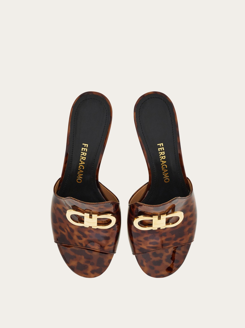 FERRAGAMO Mid heel mule with Gancini buckle outlook