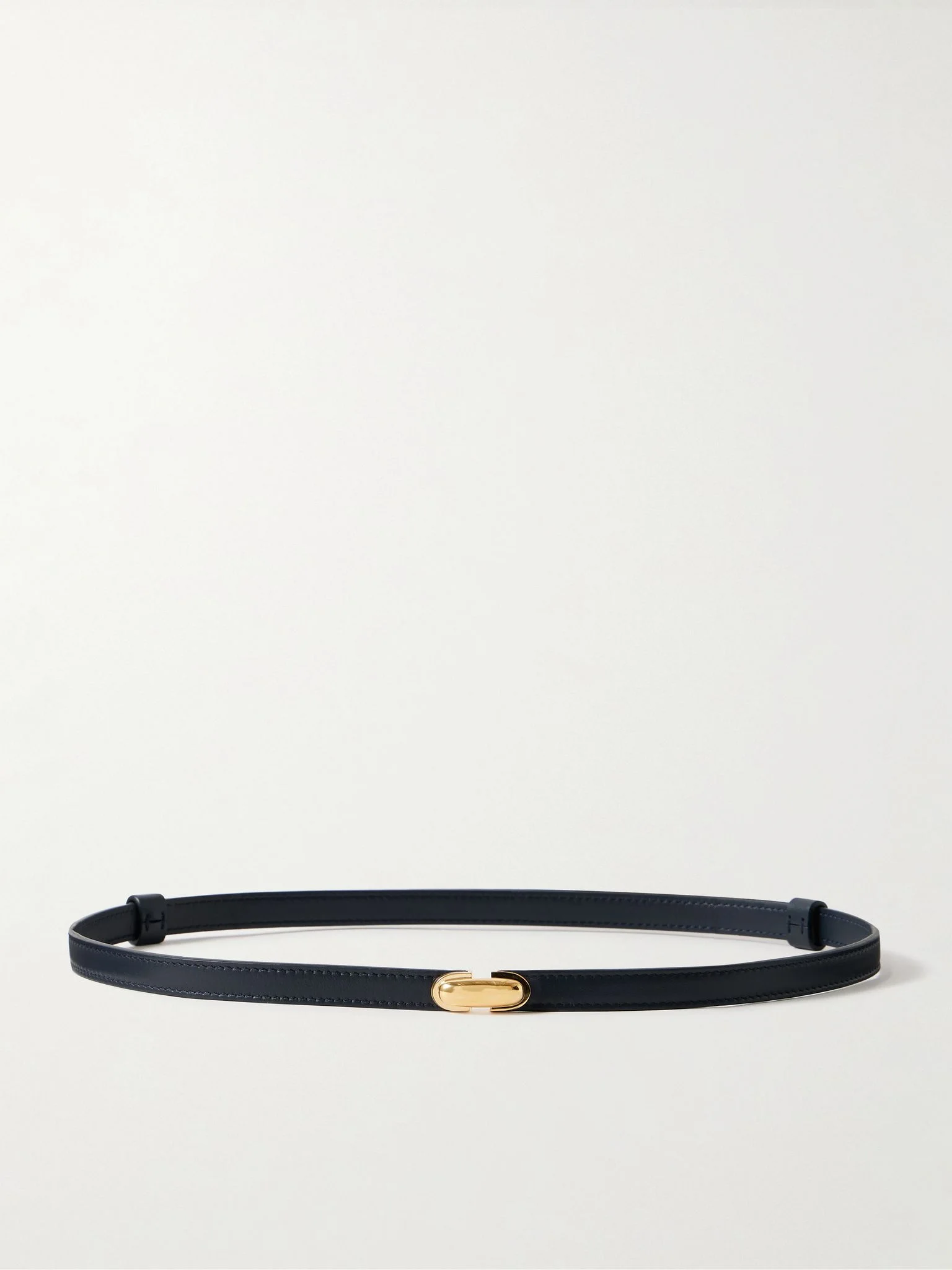 Symmetry leather belt Navy - 1