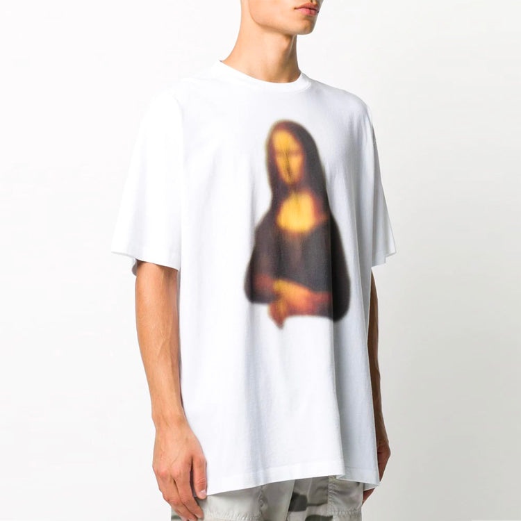 Off-White FW20 Mona Lisa Applique Tee Men's White OMAA038F20FAB0140101 - 2