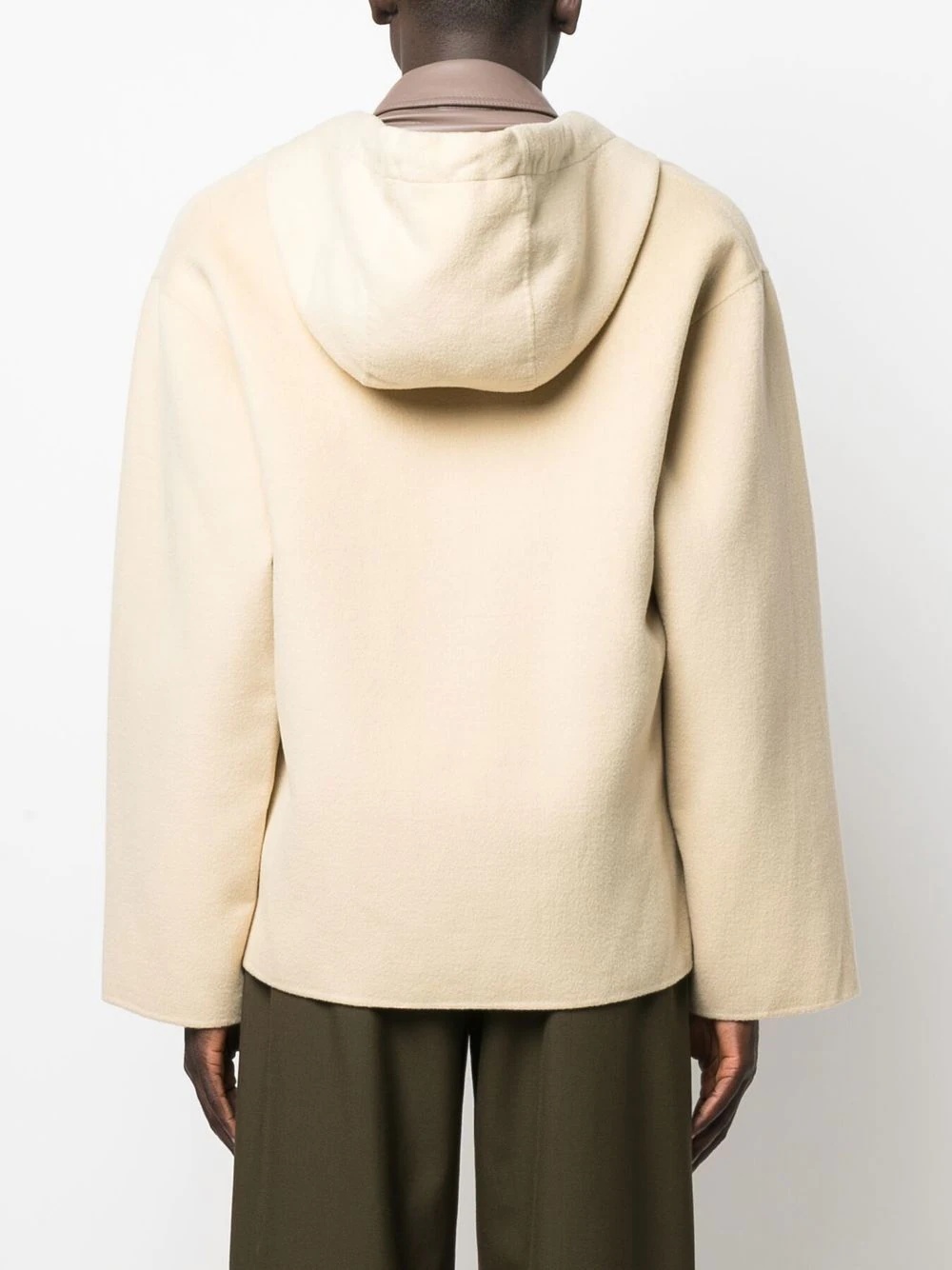 hooded pilgrim-collar jumper - 5