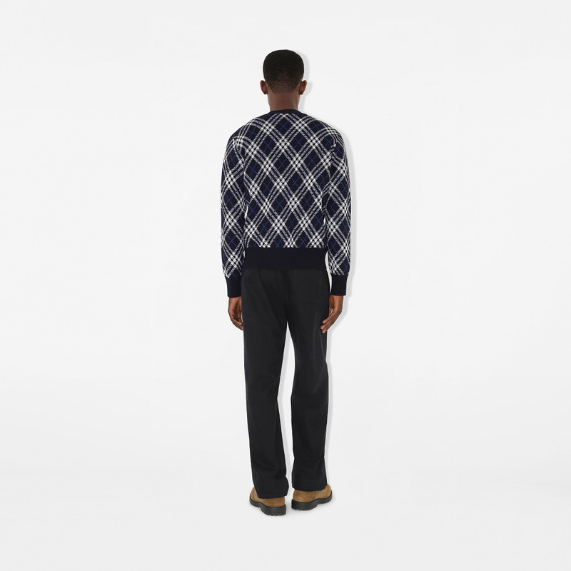 Check Wool Blend Cardigan 4