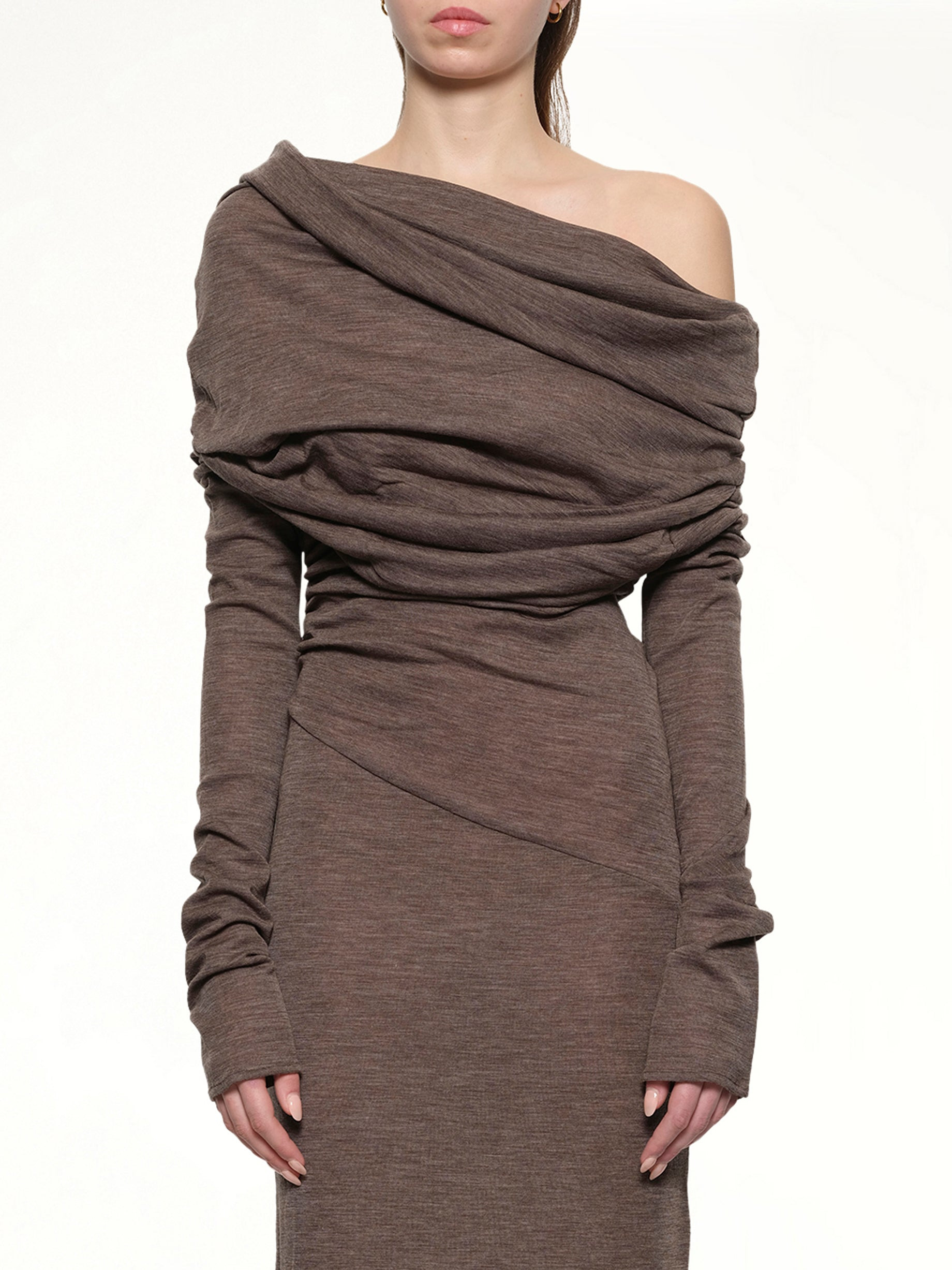 Bound Midi Dress in Pinecone - 2