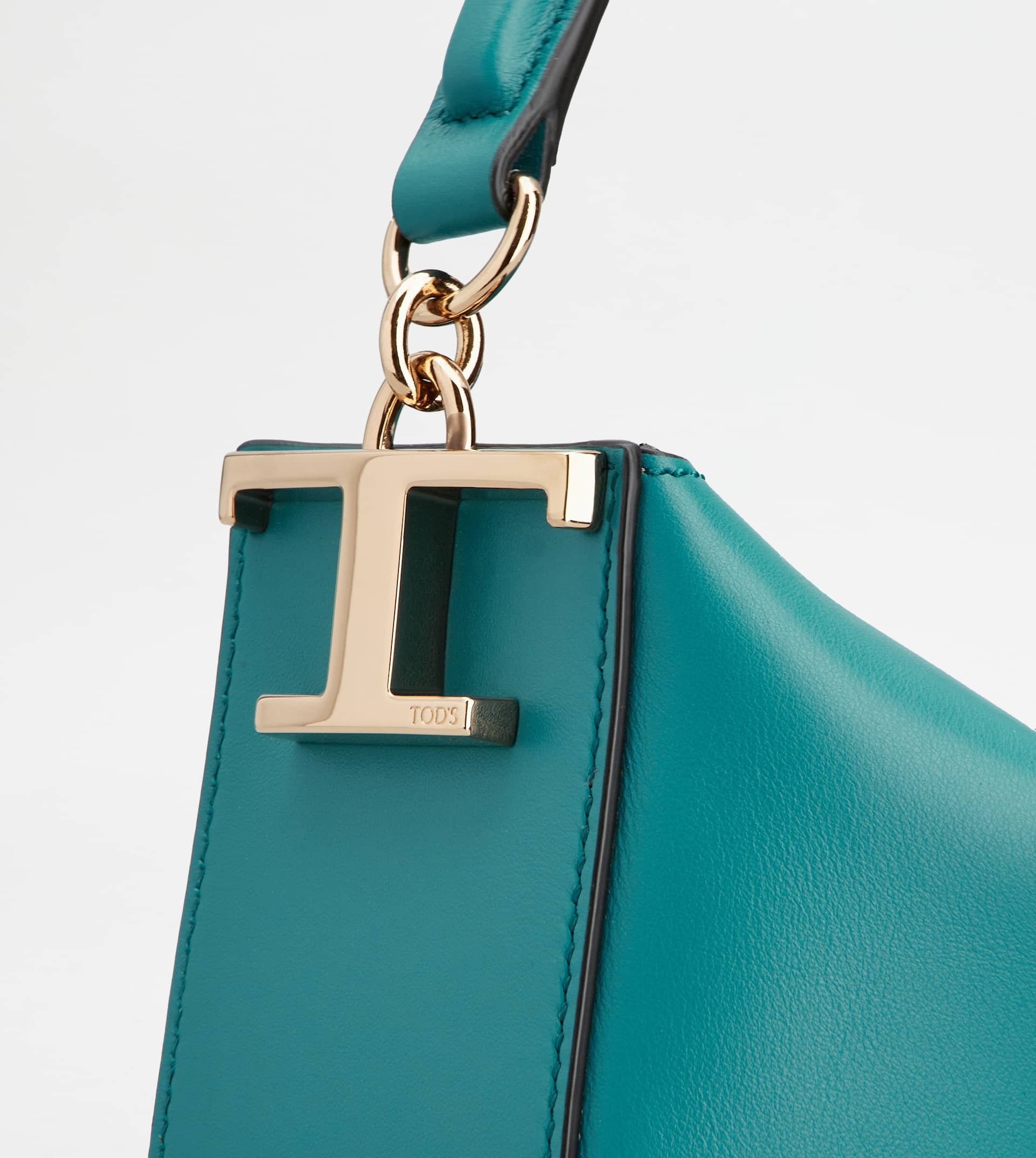 TOD'S T CASE HOBO BAG IN LEATHER MINI - GREEN - 6
